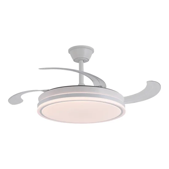 VENTILADOR DE TECHO LED 55W REGULABLE ASPAS RETRÁCTILES BLANCO DARIEL 2