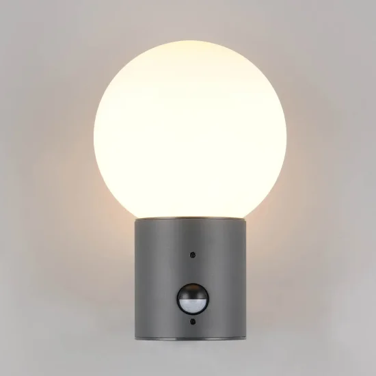 APLIQUE EXTERIOR E27 C/SENSOR ALUMINIO ANTRACITA IP44 LAUREL 2