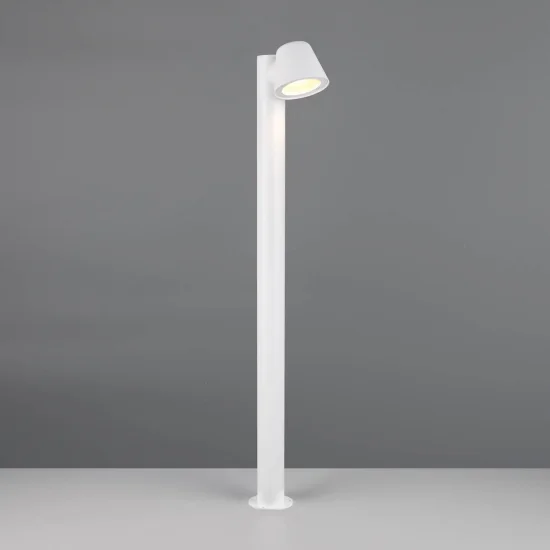 LÁMPARA DE PIE EXTERIOR GU10 BLANCO MATE 100CM IP44 MOSSEN
